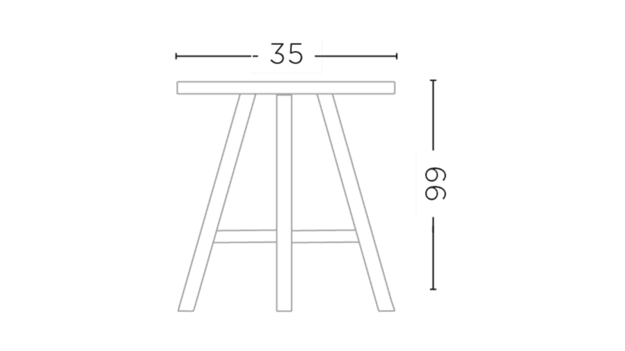 GOMMAIRE - Organic Living - Design Furniture Bar Stool Asti | Teak Natural Grey GOMMAIRE - Organic Living - Design Furniture Bar Stool Asti | Teak Natural Grey