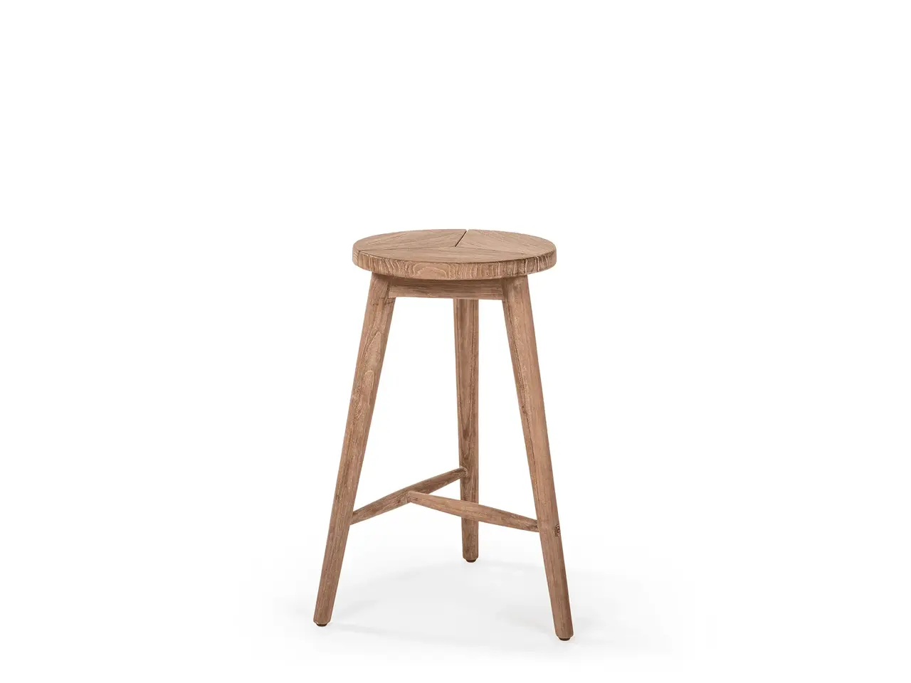 GOMMAIRE Outdoor | Organic Living Bar Stool Asti | Teak Natural Grey