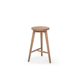 GOMMAIRE Outdoor Meubels | Organic Living Sgabello da bar Asti | Teak grigio naturale