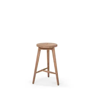 GOMMAIRE Outdoor Meubels | Organic Living Sgabello da bar Asti | Teak grigio naturale