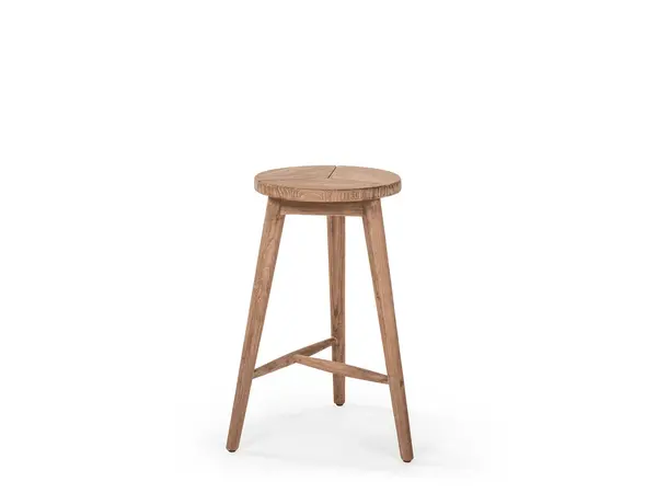 GOMMAIRE Outdoor | Organic Living Sgabello da bar Asti | Teak grigio naturale