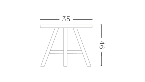 GOMMAIRE - Organic Living - Design Furniture  Hocker Asti | Teakholz Naturgrau