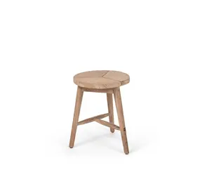GOMMAIRE Outdoor Meubels | Organic Living Sgabello Asti | Teak Grigio Naturale