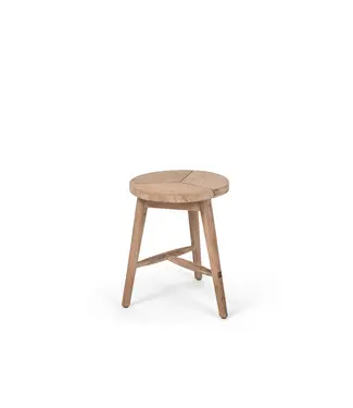 GOMMAIRE Outdoor Meubels | Organic Living Tabouret Asti | Teck gris naturel