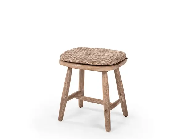 GOMMAIRE - Organic Living - Design Furniture  Taburete Faye | Teca Gris Natural