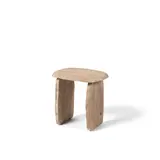 GOMMAIRE Outdoor | Organic Living Stool Pebble | Teak Natural Grey GOMMAIRE Outdoor | Organic Living Stool Pebble | Teak Natural Grey