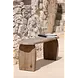 GOMMAIRE Outdoor | Organic Living Benk Pebble | Teak Naturgrå