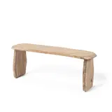 GOMMAIRE Outdoor Meubels | Organic Living Bench Pebble | Teak Natural Grey
