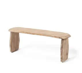 GOMMAIRE - Organic Living - Design Furniture  Bench Pebble | Teak Natural Grey