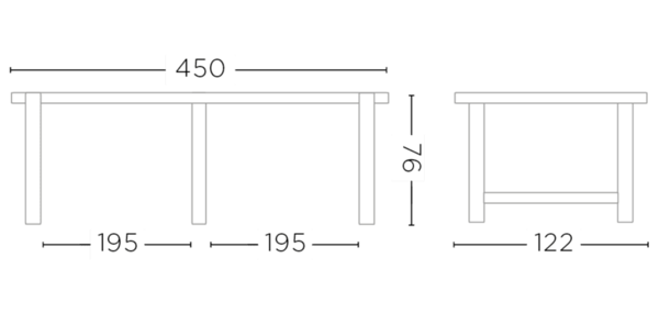GOMMAIRE - Organic Living - Design Furniture Tisch Jacoba XL | Teak Naturgrau GOMMAIRE - Organic Living - Design Furniture Tisch Jacoba XL | Teak Naturgrau