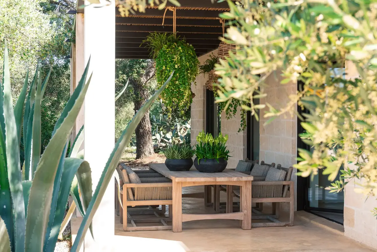 GOMMAIRE Outdoor | Organic Living Tavolino da pranzo basso Jacoba | Teak grigio naturale