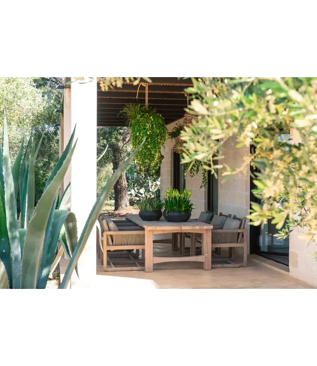 GOMMAIRE Outdoor Meubels | Organic Living Table basse Jacoba | Teck gris naturel