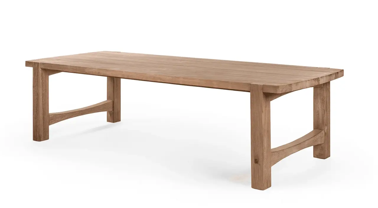 GOMMAIRE Outdoor | Organic Living Lavt spisebord Jacoba | Teak naturgrå