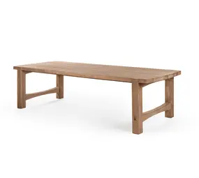 GOMMAIRE - Organic Living - Design Furniture Tavolo da pranzo basso Jacoba | Teak grigio naturale GOMMAIRE - Organic Living - Design Furniture Tavolo da pranzo basso Jacoba | Teak grigio naturale