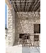 GOMMAIRE Outdoor Meubels | Organic Living Table de bar ronde Faye | Teck gris naturel
