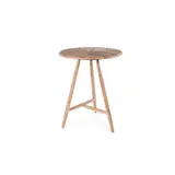 GOMMAIRE - Organic Living - Design Furniture  Round Bar Table Faye | Teak Natural Grey