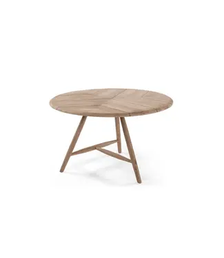 GOMMAIRE Outdoor Meubels | Organic Living Round Table Faye | Teak Natural Grey