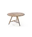 GOMMAIRE Outdoor Meubels | Organic Living Runder Tisch Faye | Teakholz Naturgrau