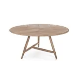 GOMMAIRE Outdoor | Organic Living Round Table Faye XL | Teak Natural Grey