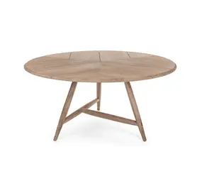 GOMMAIRE Outdoor Meubels | Organic Living Round Table Faye XL | Teak Natural Grey
