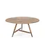 GOMMAIRE Outdoor Meubels | Organic Living Runder Tisch Faye XL | Teak Naturgrau
