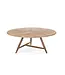 GOMMAIRE Outdoor Meubels | Organic Living Tavolo da pranzo basso rotondo Faye XL | Teak grigio naturale