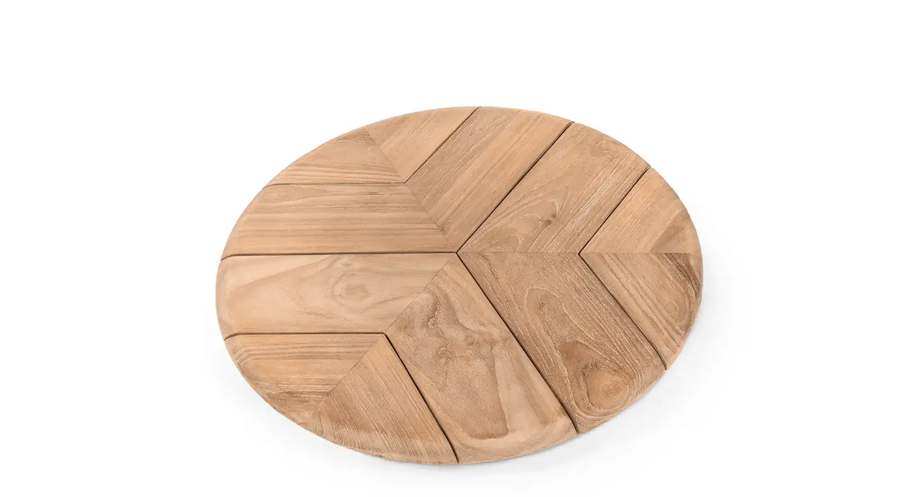 GOMMAIRE Outdoor | Organic Living Lazy Faye Plattenspieler | Teak Naturgrau