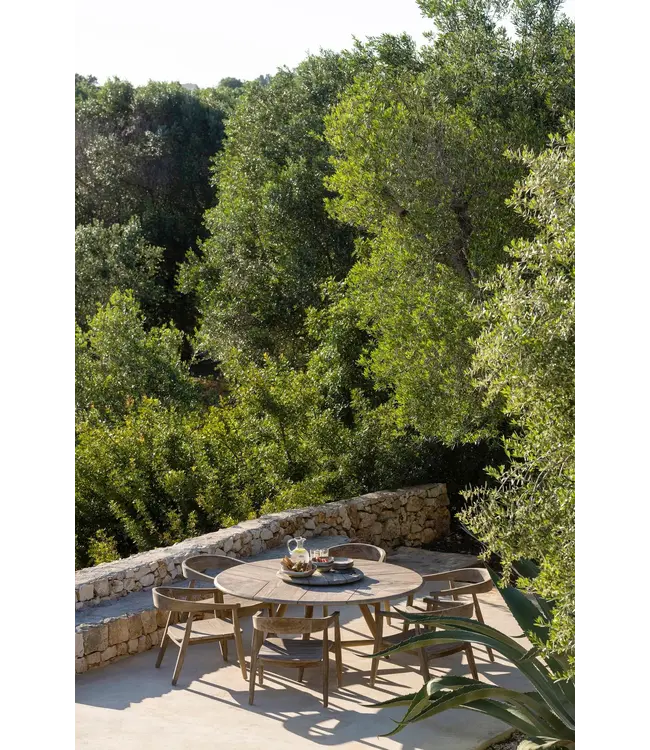 GOMMAIRE Outdoor Meubels | Organic Living Tocadiscos Lazy Faye | Teca gris natural