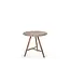 GOMMAIRE Outdoor Meubels | Organic Living Lavt spisebord i bistrostil, rundt Faye | Teak naturgrå