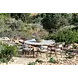 GOMMAIRE Outdoor | Organic Living Tavolo rotondo Faye XL | Teak grigio naturale / Piano in cemento