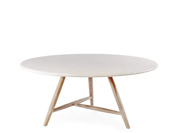 GOMMAIRE Outdoor | Organic Living Mesa redonda Faye XL | Teca gris natural / Tablero de hormigón