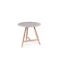 GOMMAIRE Outdoor Meubels | Organic Living Bistro-Rundtisch Faye | Teakholz Naturgrau / Betonplatte