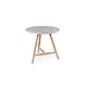 GOMMAIRE Outdoor | Organic Living Bistro-Rundtisch Faye | Teakholz Naturgrau / Betonplatte