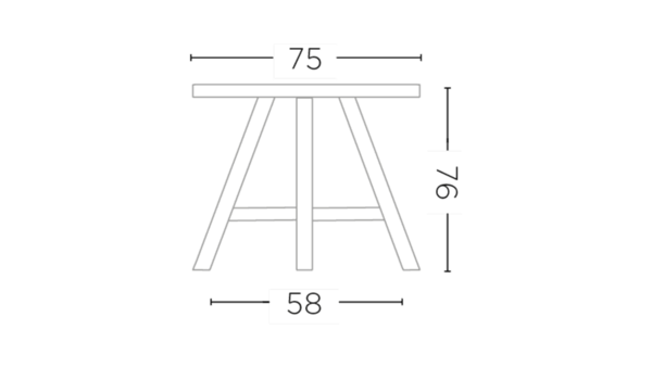 GOMMAIRE - Organic Living - Design Furniture Mesa redonda de bistró Faye | Teca teñida en marrón Emas / Tablero de hormigón GOMMAIRE - Organic Living - Design Furniture Mesa redonda de bistró Faye | Teca teñida en marrón Emas / Tablero de hormigón
