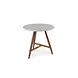 GOMMAIRE Outdoor | Organic Living Bistro Round Table Faye | Teak Woodstain Emas Brown / Conrete Top