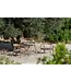 GOMMAIRE Outdoor Meubels | Organic Living Lavt spisebord Bistro rundt Faye | Teak naturgrå / betongplate