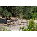 GOMMAIRE Outdoor | Organic Living Tavolo basso da bistrot rotondo Faye | Teak grigio naturale / Piano in cemento