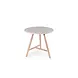 GOMMAIRE Outdoor | Organic Living Low dining Bistro Round Table Faye | Teak Natural Gray / Concrete Top