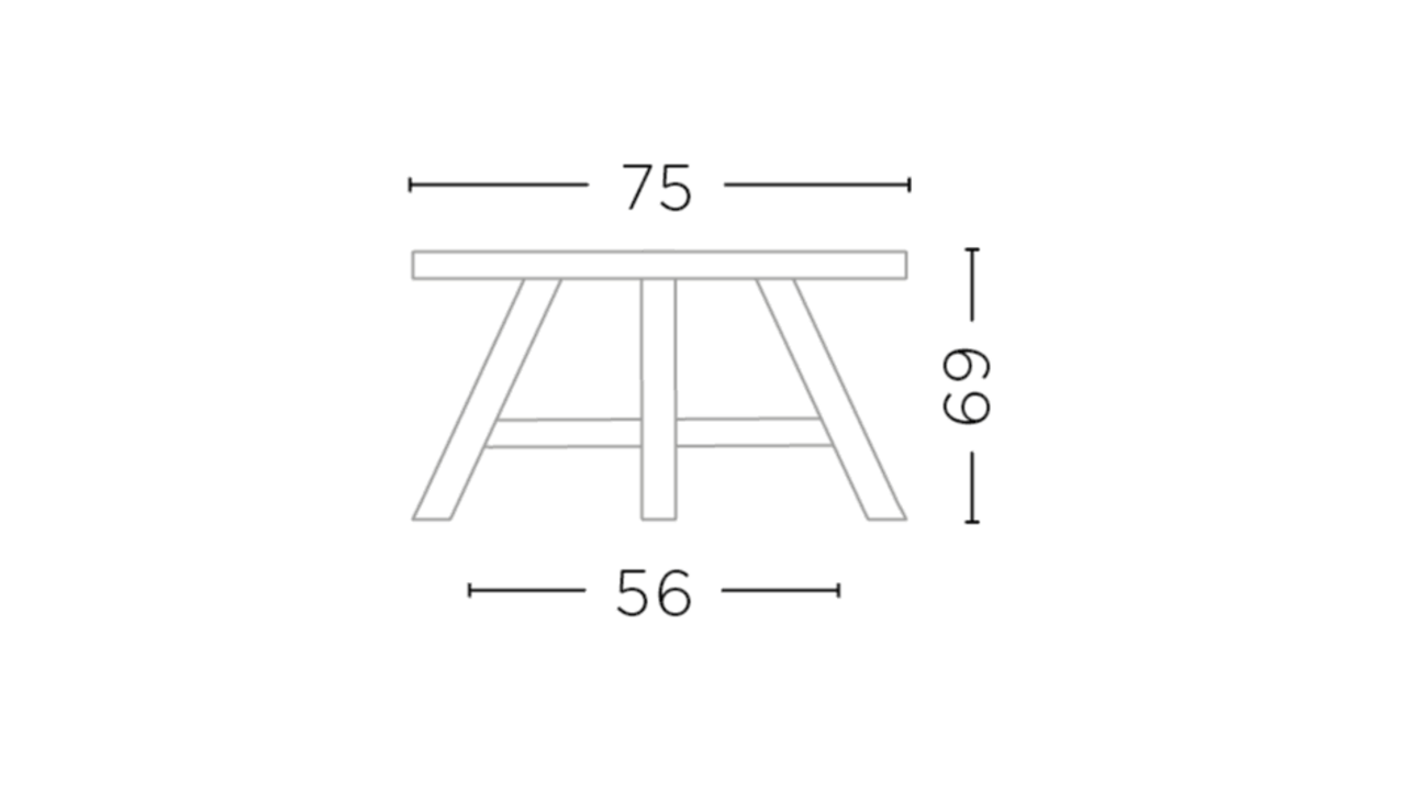 GOMMAIRE - Organic Living - Design Furniture Niedriger runder Bistrotisch Faye | Teakholz, gebeizt in Emas Brown / Betonplatte GOMMAIRE - Organic Living - Design Furniture Niedriger runder Bistrotisch Faye | Teakholz, gebeizt in Emas Brown / Betonplatte