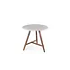 GOMMAIRE Outdoor | Organic Living Niedriger runder Bistrotisch Faye | Teakholz, gebeizt in Emas Brown / Betonplatte