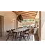 GOMMAIRE Outdoor Meubels | Organic Living Tavolo ovale Faye | Legno di teak con finitura marrone Emas / Piano in cemento
