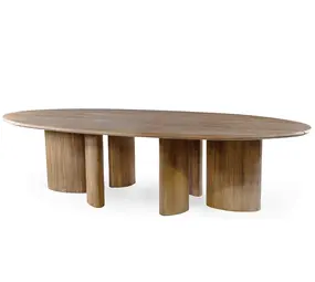 GOMMAIRE Outdoor Meubels | Organic Living Tavolo ovale Imen | Teak grigio naturale