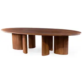 GOMMAIRE Outdoor Meubels | Organic Living Table ovale Imen | Teinture bois de teck Emas Brown