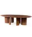 GOMMAIRE Outdoor Meubels | Organic Living Table ovale Imen | Teinture bois de teck Emas Brown
