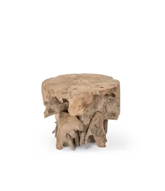 GOMMAIRE Outdoor Meubels | Organic Living Coffee Table Bamba | Teak Root Natural Grey