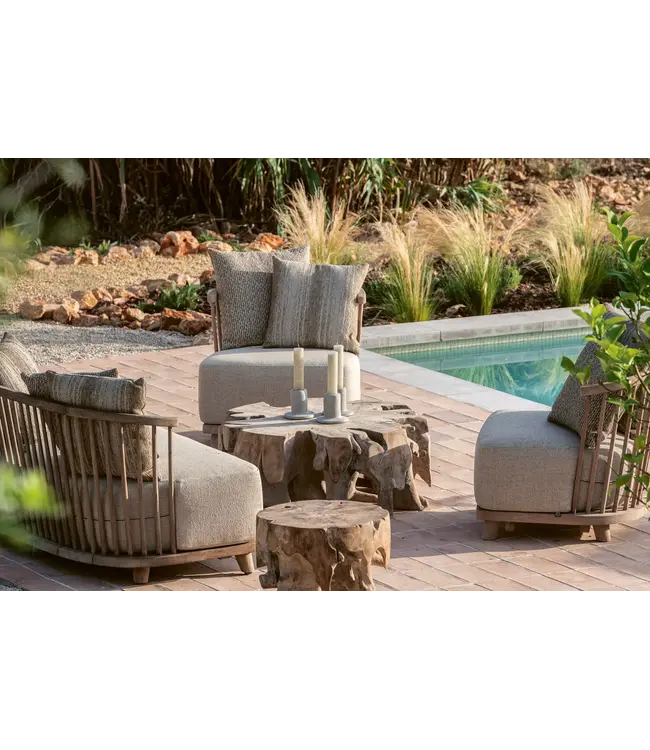 GOMMAIRE Outdoor Meubels | Organic Living Salongbord Bamba XL | Teakrot Naturgrå