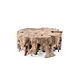 GOMMAIRE Outdoor | Organic Living Coffee Table Bamba XL | Teak Root Natural Grey