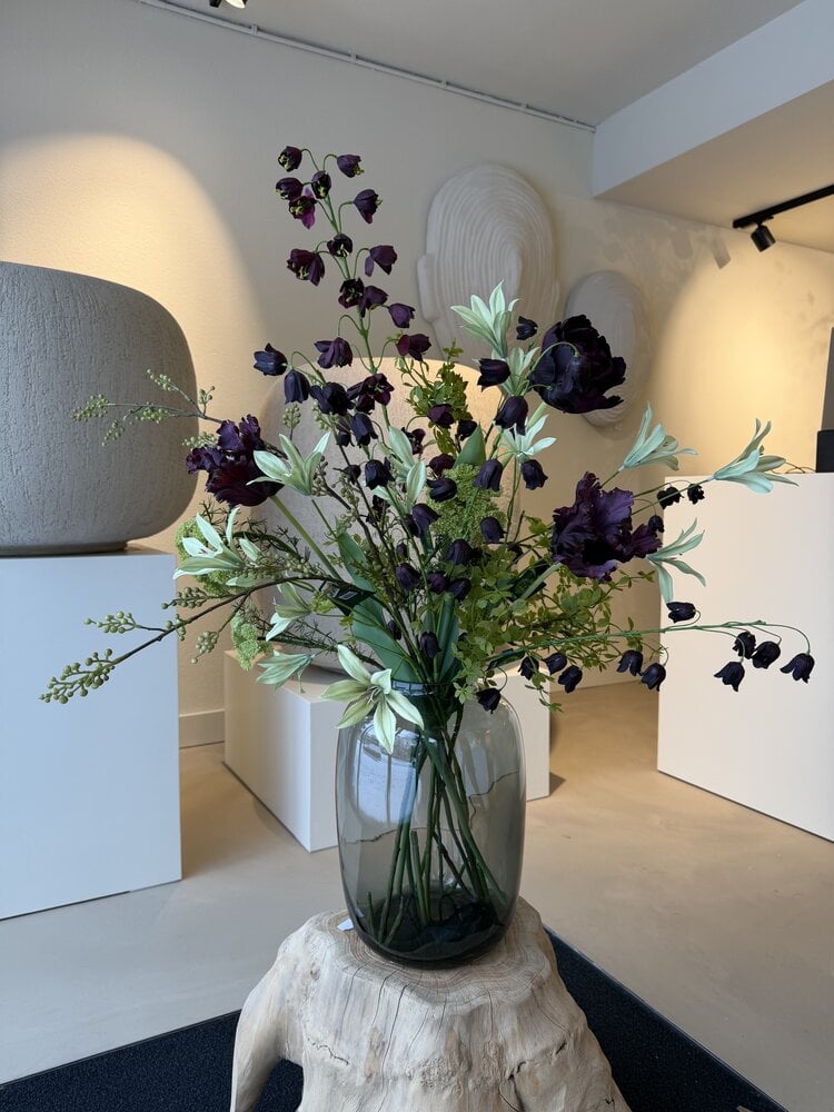 SILK-KA Kunst Bloemen Boeket " Touch Of Bordeaux"