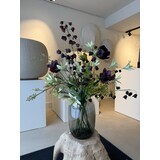 SILK-KA Bouquet de fleurs artificielles « Touche de Bordeaux »