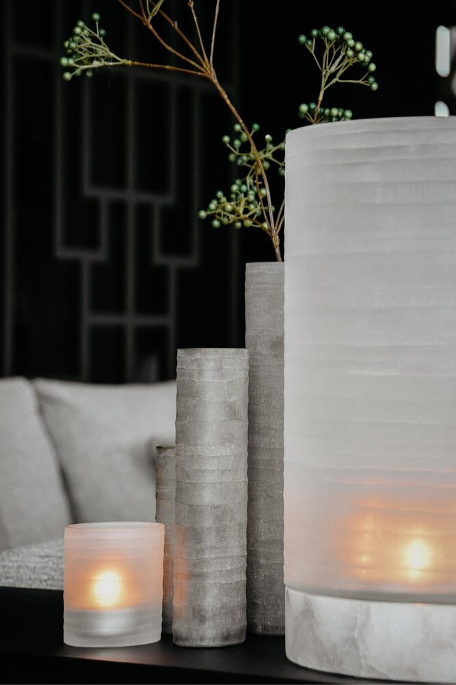 RAF Deluxe Munnblåst glassvase «ONA» L røykgrå  - Copy